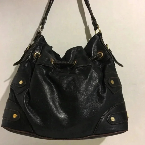 Steven by Steve Madden Black leather hobo handbag - Picture 2 of 8